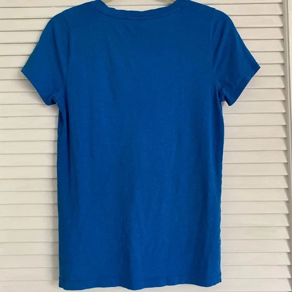 J.Crew Vintage Cotton V-neck Tee Cobalt Size Small - Picture 5 of 8